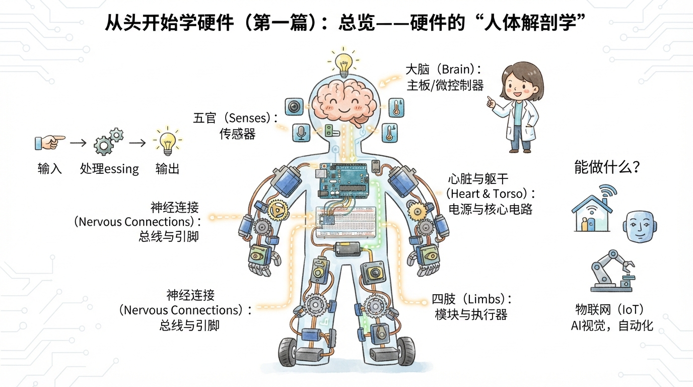 从零开始学硬件（第一篇）：总览——硬件的“人体解剖学”