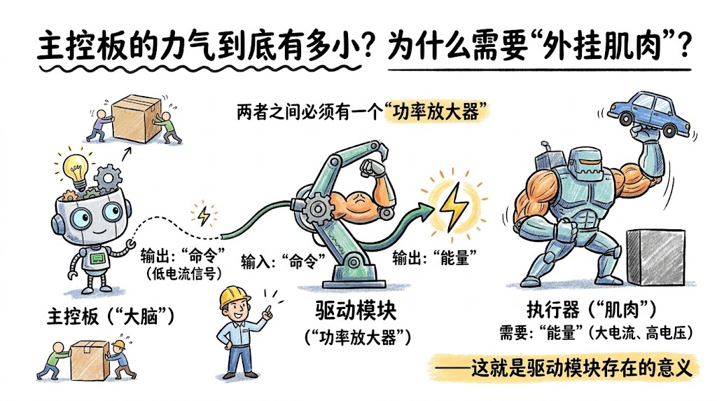 主控板的力气到底有多小？为什么需要“外挂肌肉”？