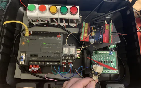 PLC+Arduino实战笔记-02:绿键启动、红键停止,让LED松手也能亮
