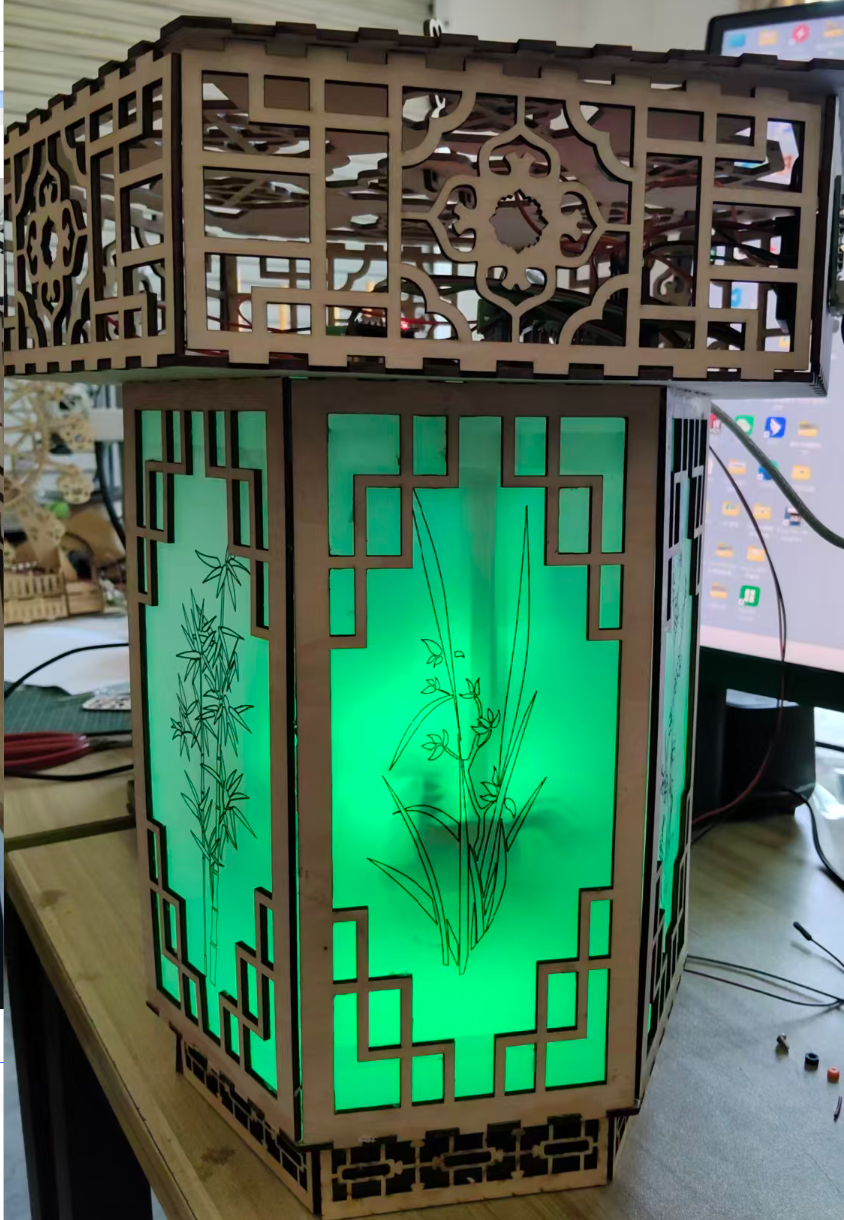 中秋手工作品—语音识别AI智能走马灯