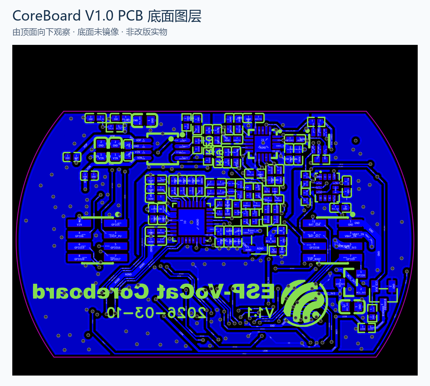 CoreBoard V1.0 PCB 底面图层
