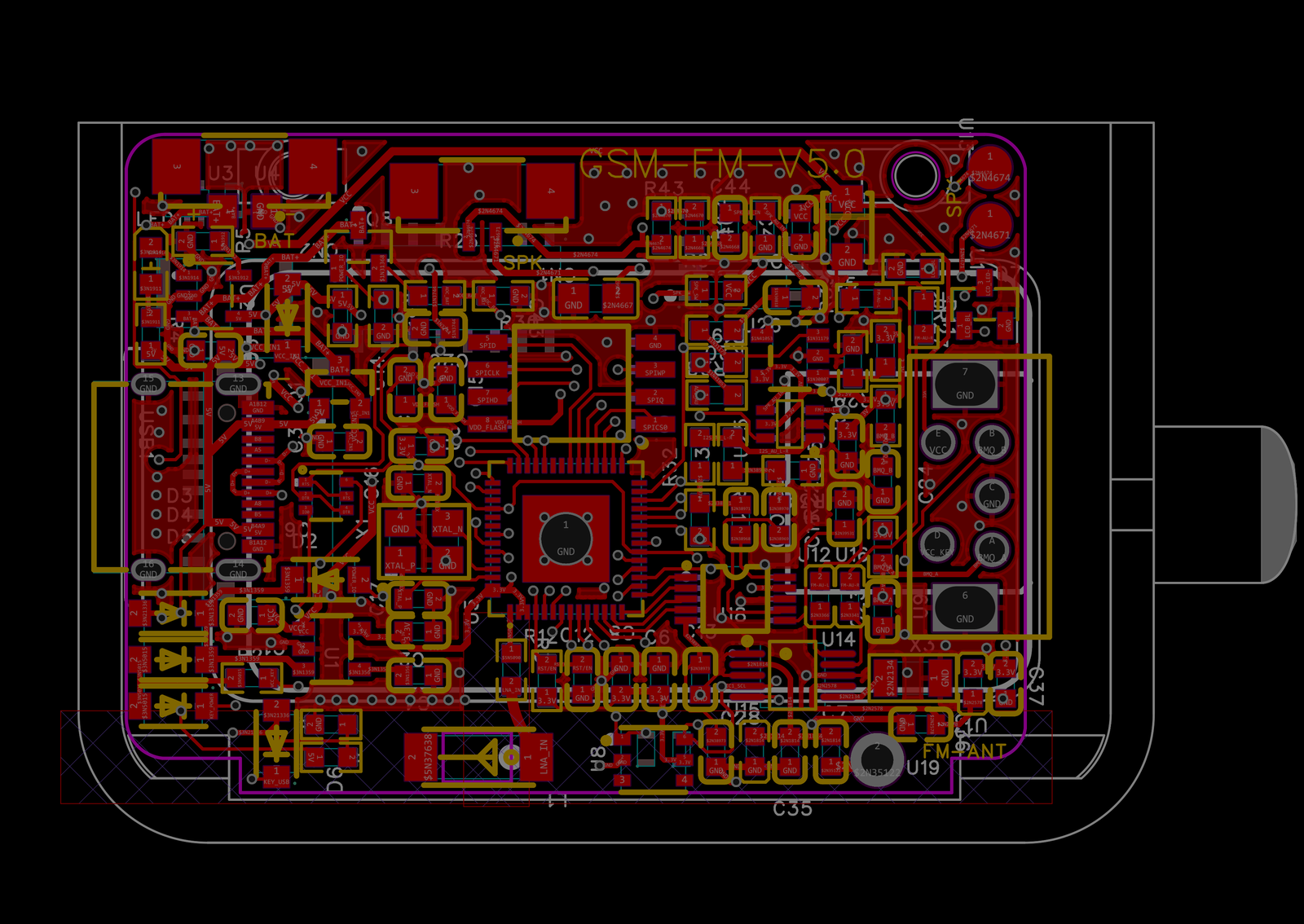 PCB顶面整体