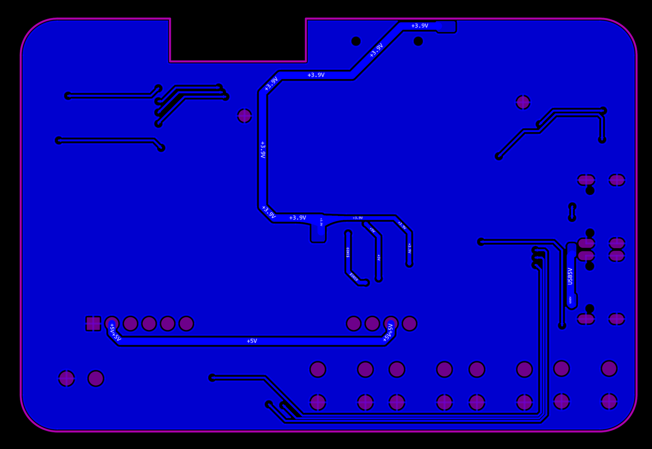 EDA 重新导出的 PCB 底面