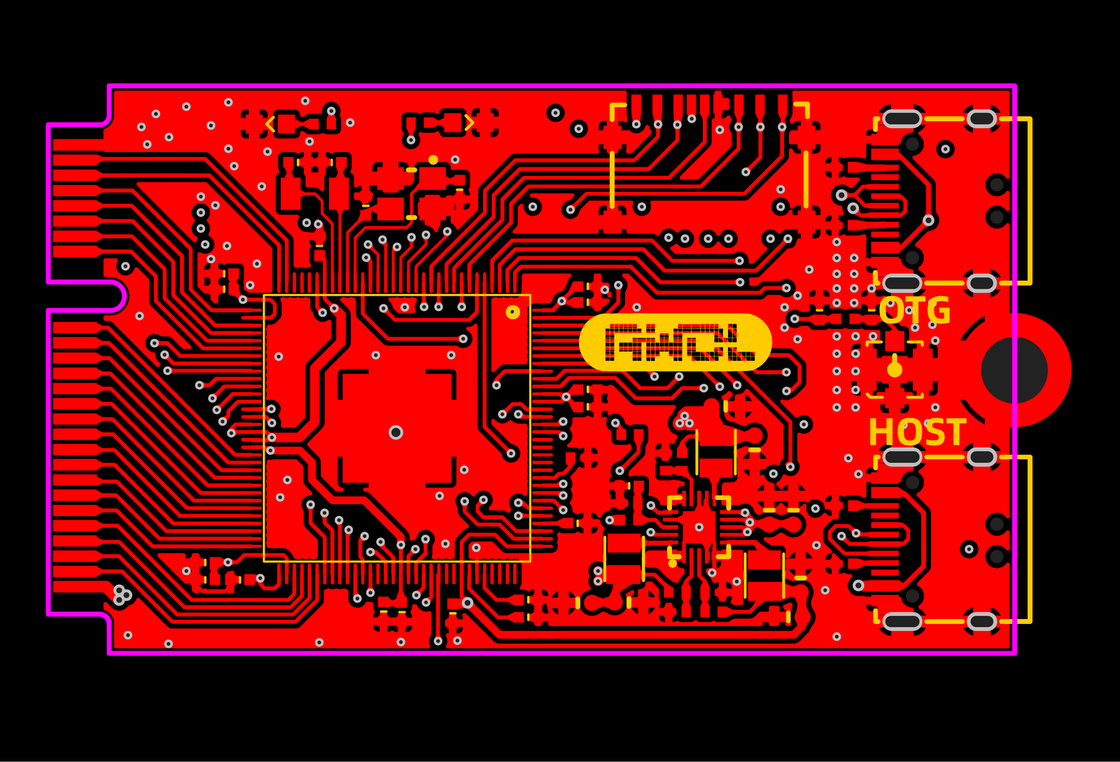 PCB顶层铜与丝印