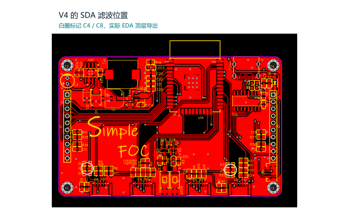 双路FOC的I2C滤波电容究竟该不该焊