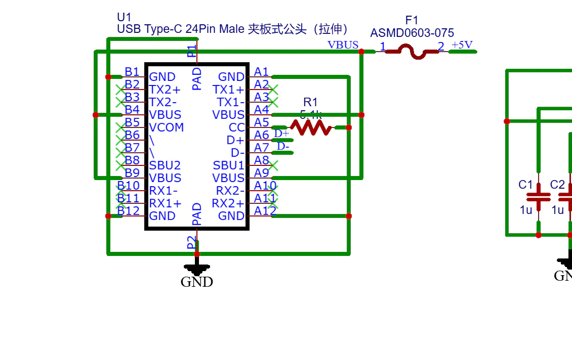 Type-C、CC 下拉与 VBUS 入口