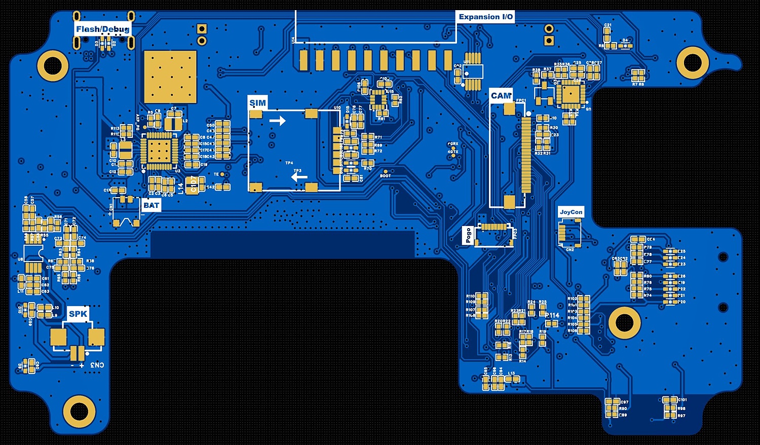 主板PCB底面