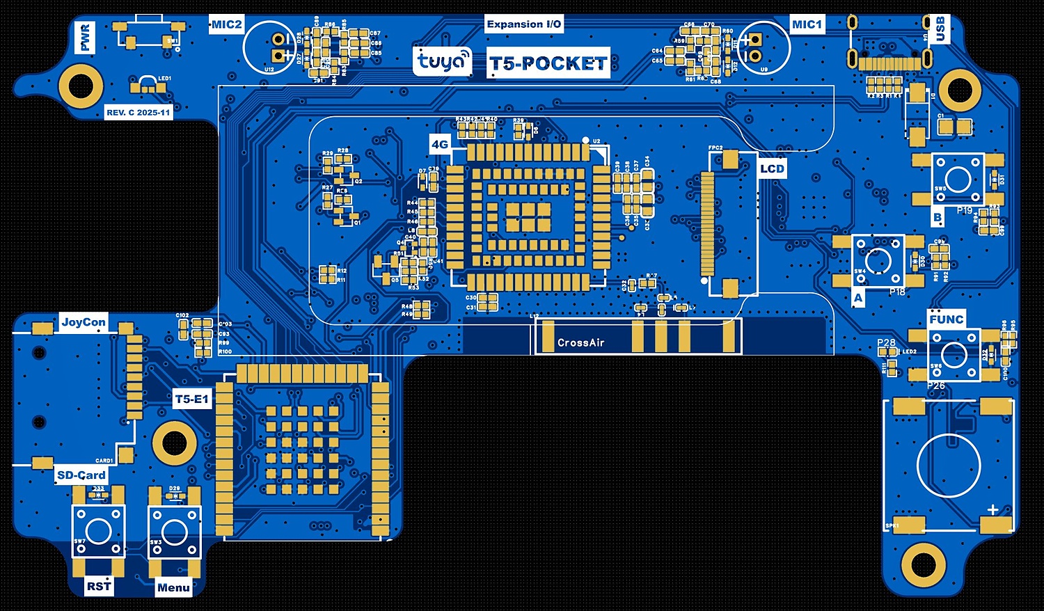 主板PCB顶面