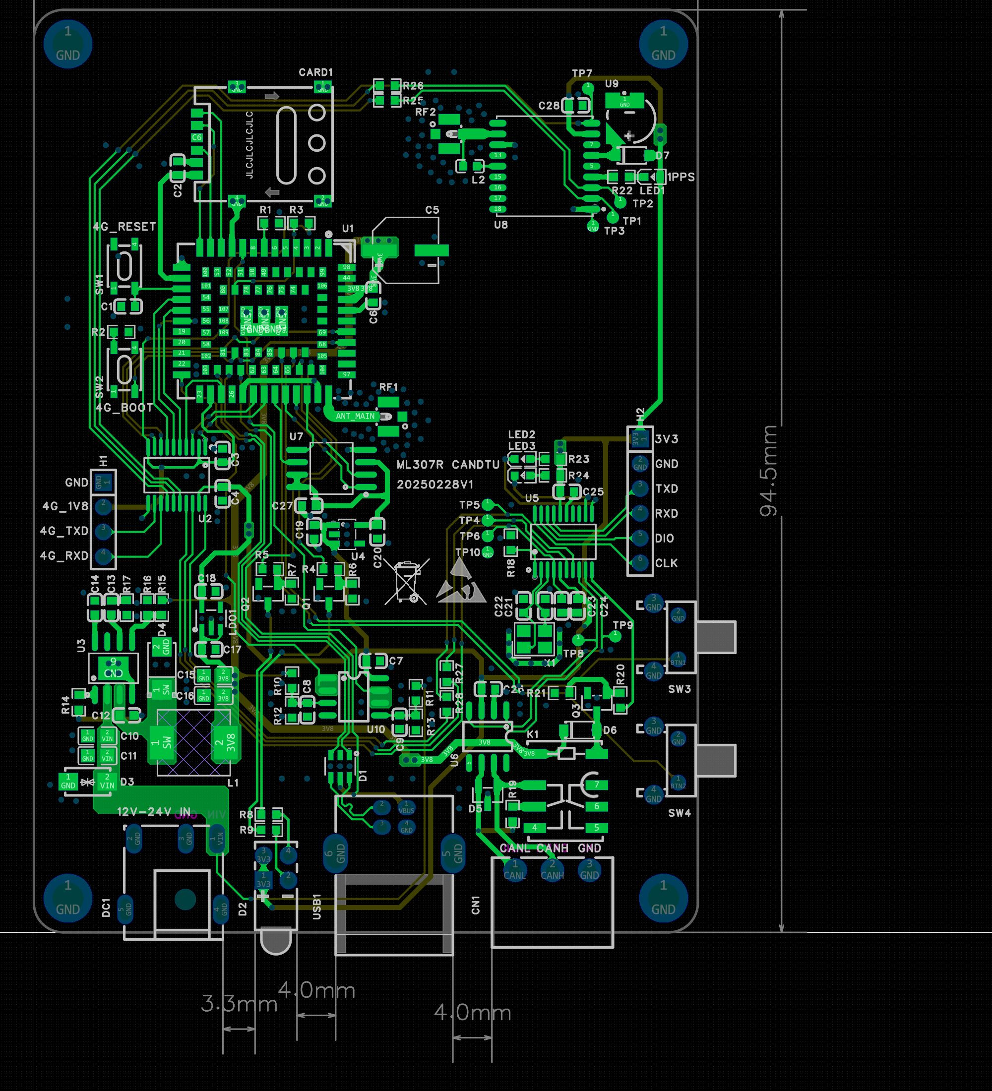 PCB 顶面整体走线