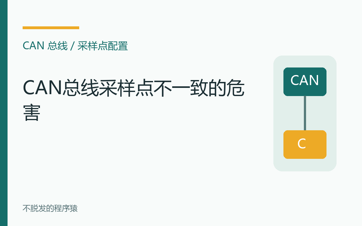 CAN总线采样点不一致的危害