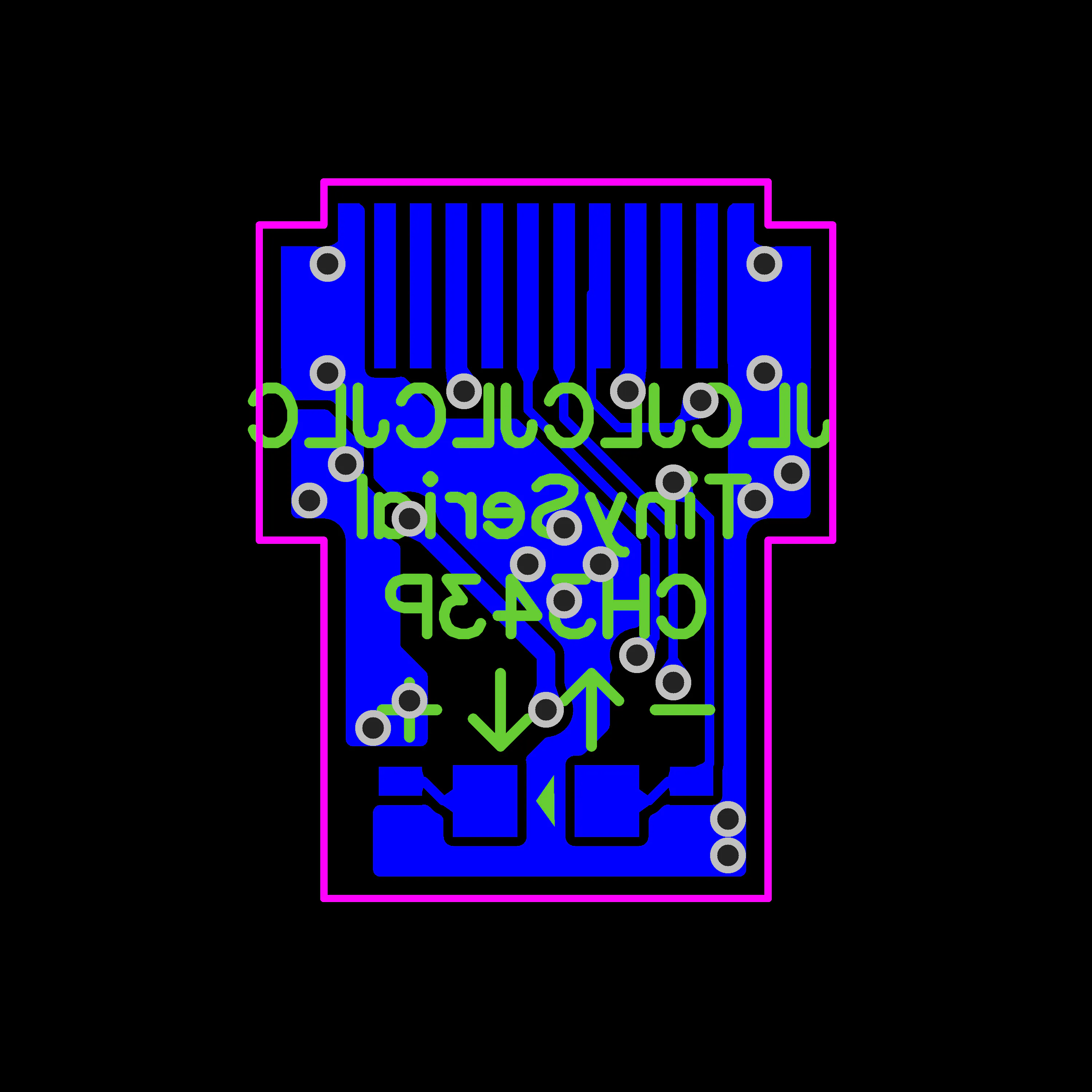 TinySerial PCB 底层
