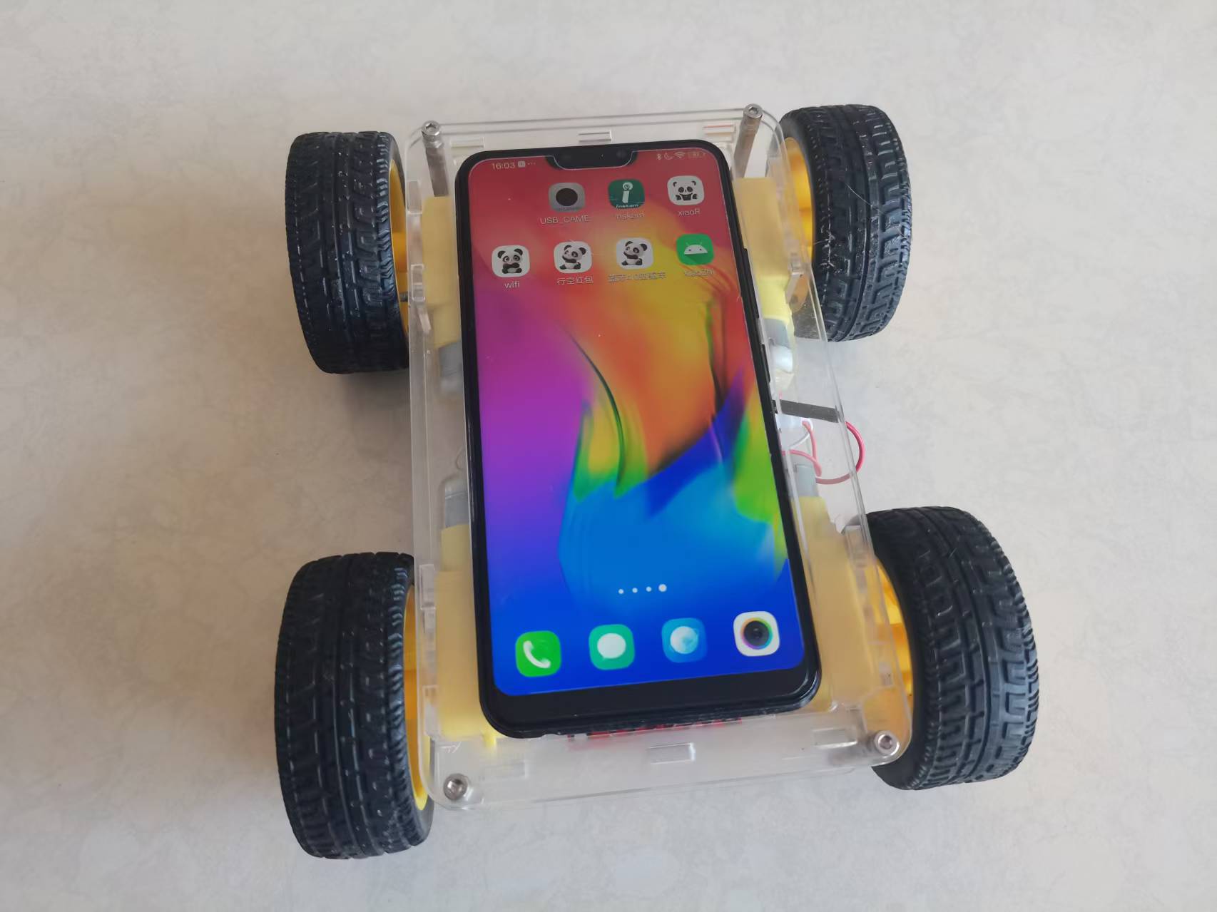 旧手机-ESP32C6小智AI情绪小车