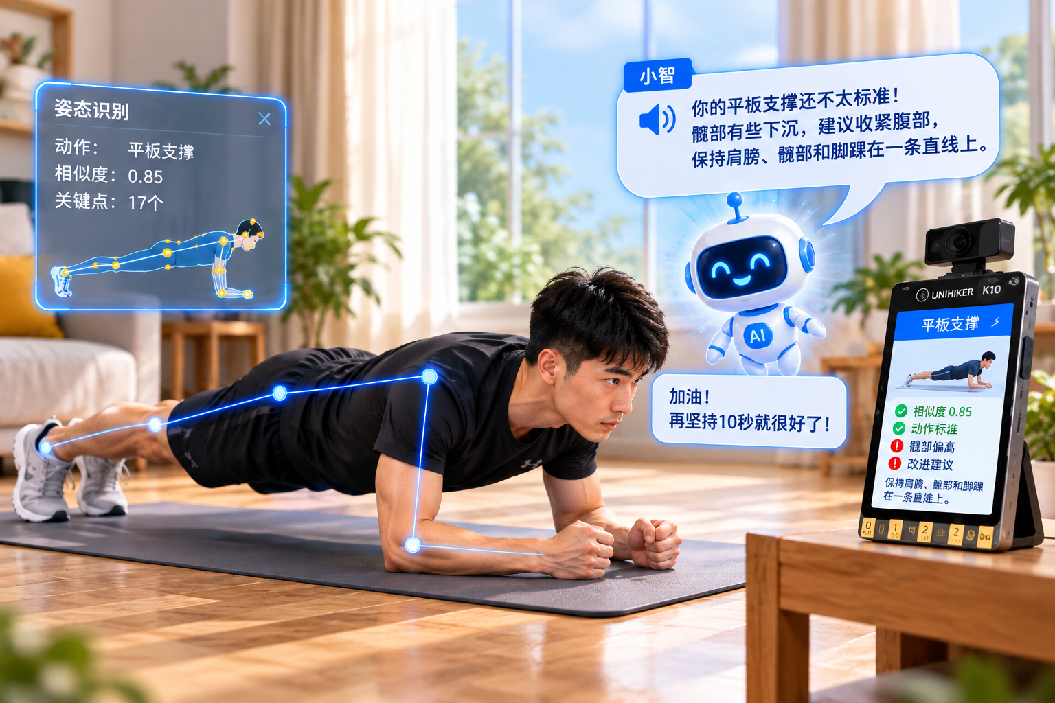 【行空板K10+姿势识别】基于 AI 姿态识别的小智健身助手_image_1.webp