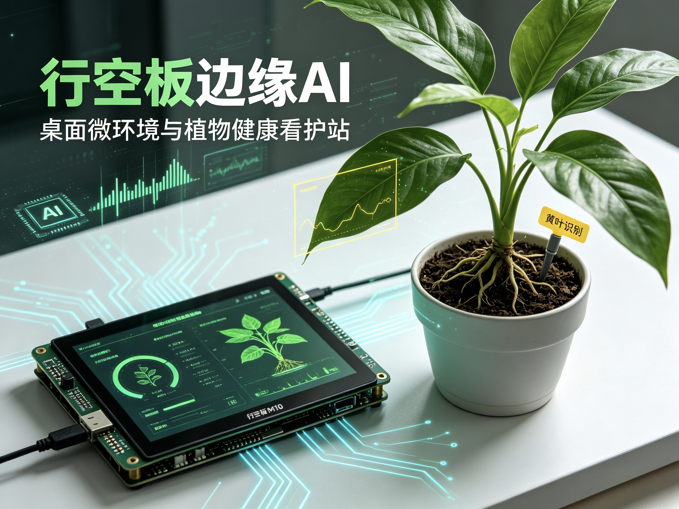 基于行空板边缘AI的桌面微环境与植物健康看护站