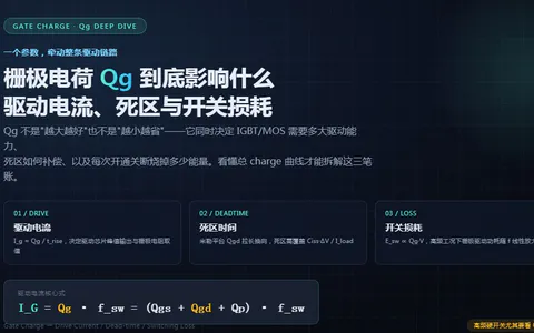 栅极电荷 Qg 到底影响什么:驱动电流、死区与开关损耗