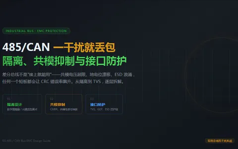 485/CAN 一干扰就丢包:隔离、共模抑制与接口防护