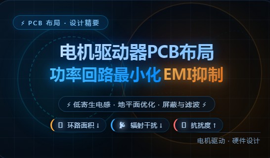 电机驱动器PCB布局：功率回路最小化与EMI抑制