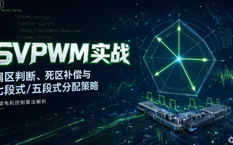 SVPWM实战:扇区判断、死区补偿与七段式/五段式分配策略