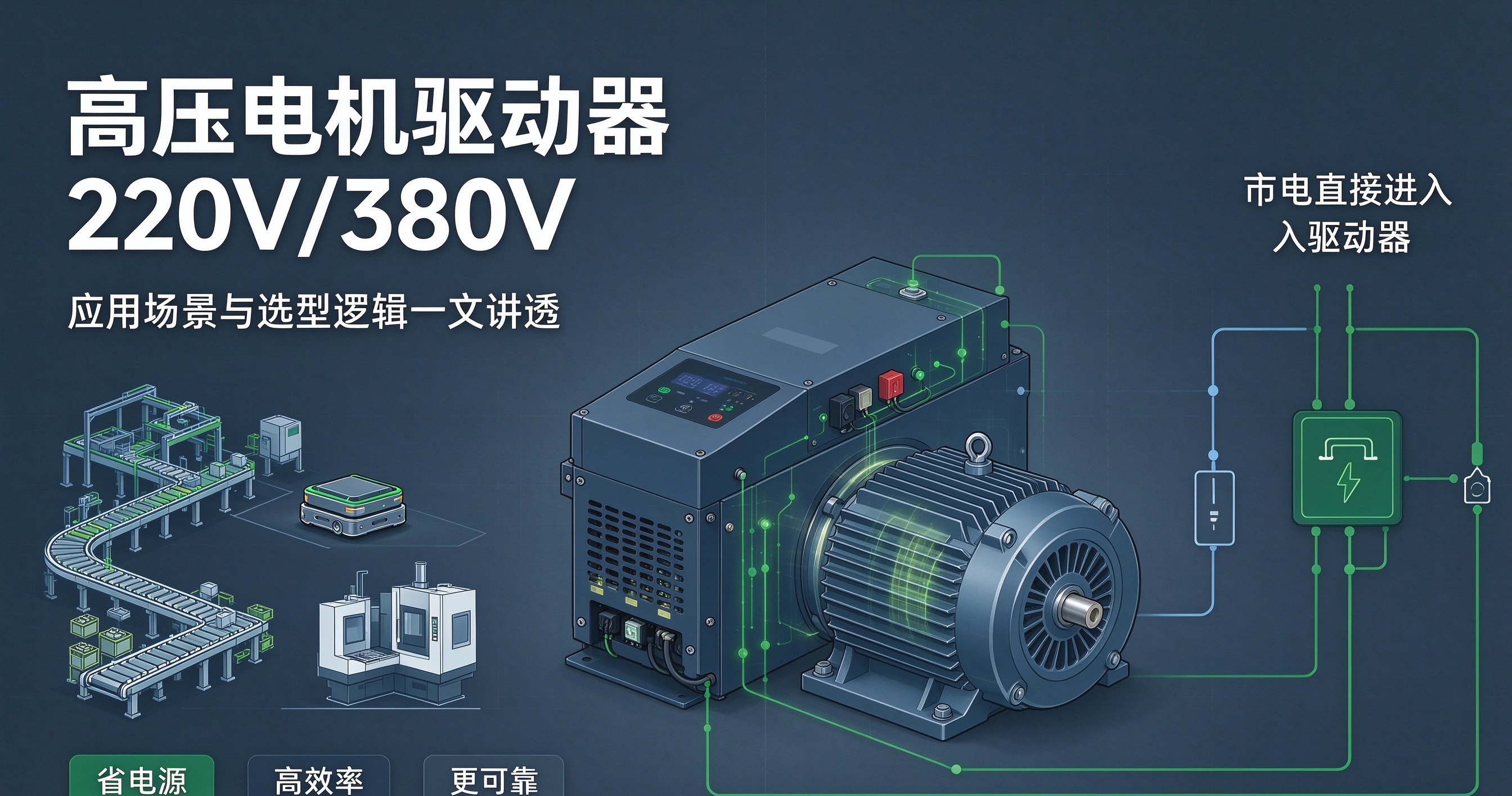 高压电机驱动器(220V/380V)应用场景有哪些?一文讲透