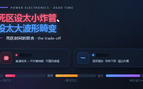 死区设太小炸管、设太大波形畸变:死区时间的取舍