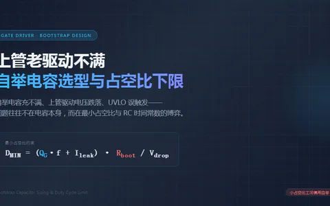 上管老驱动不满:自举电容选型与占空比下限