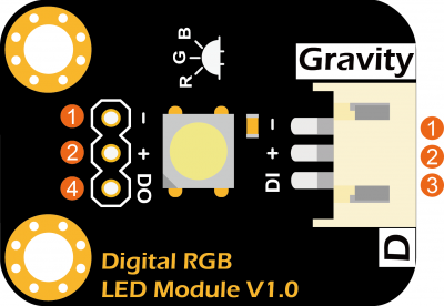 Gravity：RGB全彩LED模块 引脚说明