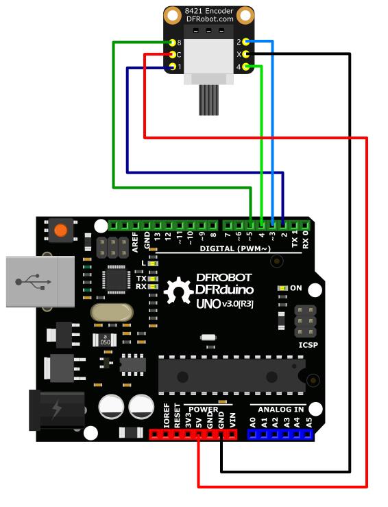 8421 Encoder-Horizontal 引用连线图