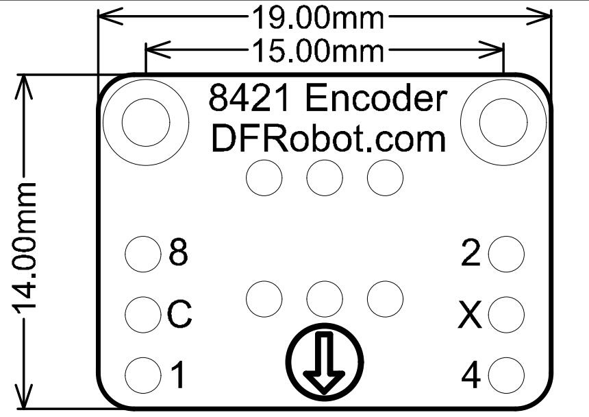 8421 Encoder-Horizontal 尺寸图