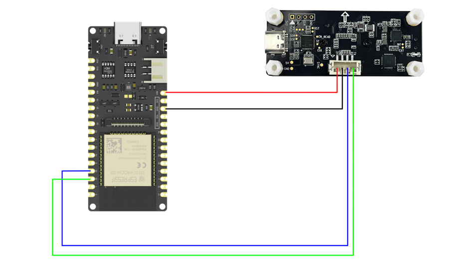 SEN0682-ESP32-E主控连接图 SEN0682-ESP32-E主控连接图
