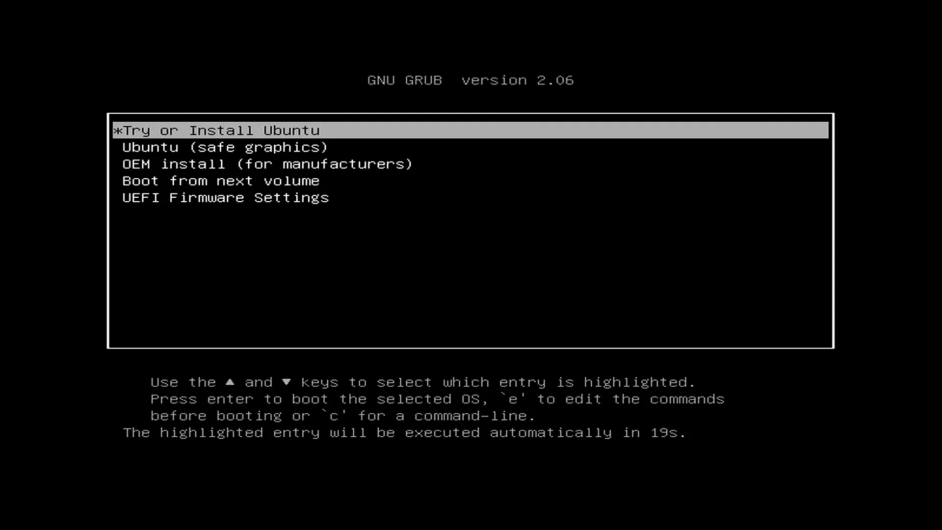 GUN GRUB 启动菜单